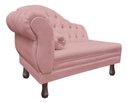 Ver imagem 2 de Recamier Divã Larissa 1,20cm Direito Sala Veludo:rosa - Nude/liso