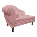 Ver imagem 2 de Recamier Divã Larissa 1,20cm Direito Sala Veludo:rosa - Nude/liso