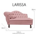 Ver imagem 5 de Recamier Divã Larissa 1,20cm Direito Sala Veludo:rosa - Nude/liso