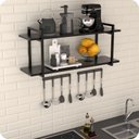 Ver imagem 3 de Prateleira Estilo Industrial Cozinha de Parede GND PP 120cm