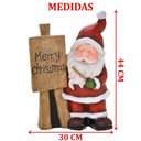 Ver imagem 2 de Enfeite Natalino Quadro Papai Noel Porcelana Estatueta 44cm