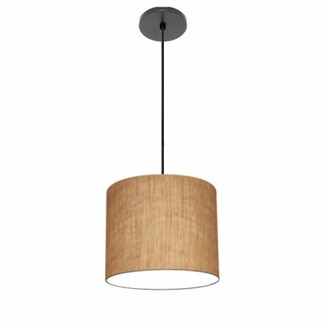 Lustre Luminária Pendente Vivare Free Lux Pe-4105pr Cúpula em Tecido 20x22cm
