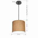 Ver imagem 2 de Lustre Luminária Pendente Vivare Free Lux Pe-4105pr Cúpula em Tecido 20x22cm