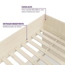 Ver imagem 2 de Cama Alta com Cômoda, Escrivaninha e Armário com Prateleiras Artsy e Guarda Roupa 4 Portas Curió Casatema MadeiraOriginals Natural