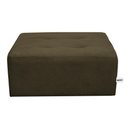 Ver imagem 5 de Puff Para Sala Quadrado Decorativo com Pés com Alumínio Nero Veludo Marrom Escuro Matrix