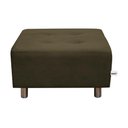 Ver imagem 3 de Puff Para Sala Quadrado Decorativo com Pés com Alumínio Nero Veludo Marrom Escuro Matrix