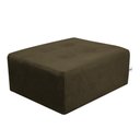 Ver imagem 6 de Puff Para Sala Quadrado Decorativo com Pés com Alumínio Nero Veludo Marrom Escuro Matrix