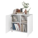 Ver imagem 4 de Balcão Multiuso 2 Portas 2 Prateleiras Bmu114 com Rodízios Branco - Brv Móveis