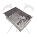 Ver imagem 3 de Cuba Quadrada em Inox C/ Escorredor para Louça 70x40 Technox