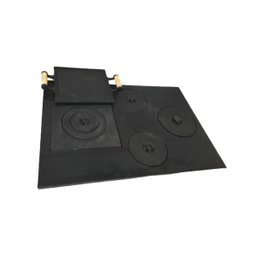 Chapa Fogão a Lenha Multiuso 4 Furos e Bifeteira 69x49cm - 1