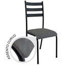 Ver imagem 3 de Kit 2 Cadeiras para Cozinha e Sala de Jantar 541.Sli Preto/Cinza Nobuck