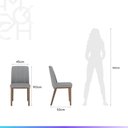 Ver mais imagens de Conjunto de Jantar Mesa Redonda com Vidro 4 Cadeiras Kalina - Canella C/ Carbono