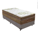 Ver imagem 1 de Cama Box Solteiro Cinza e Colchão Gold Ultragel Molas Ensacadas Ortobom