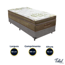 Ver imagem 3 de Cama Box Solteiro Cinza e Colchão Gold Ultragel Molas Ensacadas Ortobom