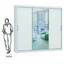 Ver imagem 5 de Guarda-Roupa Casal 3 Espelhos 3 Portas de Correr 4 Gavetas Versátil Móveis Castro