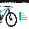 Bicicleta Aluminum Aro 29 Quadro Alumínio 24 Marchas Freio a Disco Mecânico - Raider - Azul/Preto -  - 4