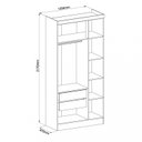 Ver imagem 4 de Guarda-Roupa Modulado 3 Portas 2 Gavetas Infinity Móveis Castro