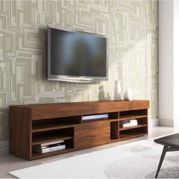 Rack para TV até 55 Polegadas Cedro Espresso Móveis - 1