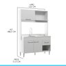Cozinha Compacta Marina 123 x 188 Cm MDP Branco 0336 MENU - 4