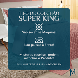 Conjunto Cama Casal King Size Agata Bordada 200 Fios Super Elegante:rosa - 7
