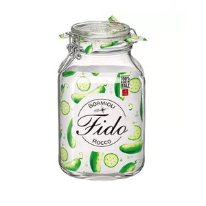 Kit 6 Potes de Vidro Hermético Original FIDO Terrina 3000 ml Ø 13,5 mm Multiuso Original Bormioli Ro