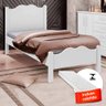 Cama Solteiro Moderna Com Colchão Branco Rafaela Valen Móveis - 1