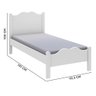 Cama Solteiro Moderna Com Colchão Branco Rafaela Valen Móveis - 4