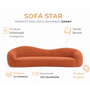 Ver imagem 3 de Sofá Star 230 cm Orgânico Decorativo Sala Recepção Zahav:Terra Cota