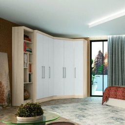 Guarda-Roupa Modulado de Canto 2 Portas 2 Gavetas Closet Infinity Móveis Castro - 2