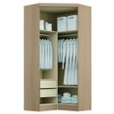 Ver imagem 3 de Guarda-Roupa Modulado de Canto 2 Portas 2 Gavetas Closet Infinity Móveis Castro