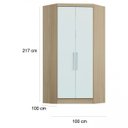 Ver imagem 4 de Guarda-Roupa Modulado de Canto 2 Portas 2 Gavetas Closet Infinity Móveis Castro