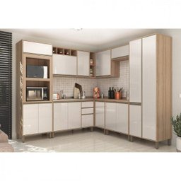 Cozinha Completa 8 Peças Mel Espresso Móveis - 1 Cozinha Completa 8 Peças Mel Espresso Móveis - 1