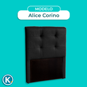 Ver imagem 5 de Cabeceira Estofada Solteiro Alice Nature Material Sintético Preto 88x136