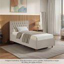 Ver imagem 3 de Kit Cama Box Solteiro e Cabeceira em Madeira Maciça Espresso Móveis Bege/Linho