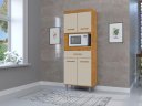 Ver imagem 1 de Armário de Cozinha Du Compacto para Sua Melhor Organização Cor Ipê / Off White
