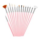Ver imagem 7 de Kit Pincel Gel Uv 15 Pinceis Decoração Manicure Acrigel:rosa