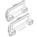 Ver imagem 3 de Cabeceira Extensível Lúmine 2 Gavetas com LED 100% MDF Naturale/Off White - Pnr Móveis