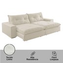 Ver imagem 6 de Sofá Hall Linho Dois Módulos de 90cm B25cm Meu Sofá Online A302 Linho Branco