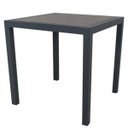 Ver imagem 1 de Mesa Quadrada de Alumínio e Madeira Área Jantar Varanda - Preto