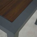 Ver imagem 5 de Mesa Quadrada de Alumínio e Madeira Área Jantar Varanda - Preto