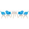 Mesa redonda Eames 120 cm + 4 cadeiras Eiffel DAW - 9