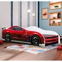 Ver imagem 1 de Conjunto Cama Carro Aranha Vermelho com Proteção Lateral MDF e Colchão Quarto Menino Seguro