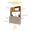 Ver imagem 7 de Armário de Cozinha Compacta Fidelitá Malta 122cm 4 Portas 1 Gaveta sem Tampo e Fundo