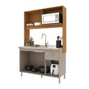 Ver imagem 2 de Armário de Cozinha Compacta Fidelitá Malta 122cm 4 Portas 1 Gaveta sem Tampo e Fundo