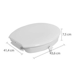 Assento Sanitário Elevado com Trava e Tampa 7cm Astra - 4