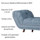 Ver imagem 3 de Recamier Sofá Divã Namoradeira Sienna 195 Cm King Linho