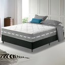 Ver imagem 2 de Cama Box Viúva Preto + Colchão Molas Ensacadas Miami 128x188x60cm