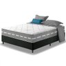 Cama Box Viúva Preto + Colchão Molas Ensacadas Miami 128x188x60cm - 1