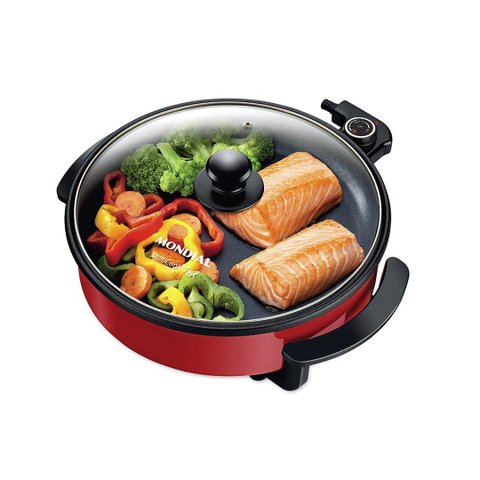 Panela Elétrica Redonda Mondial Pe-28 3l Vermelho