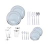 Kit Copo Taça Prato Talher Descartável Luxo 16 Convidados - 6